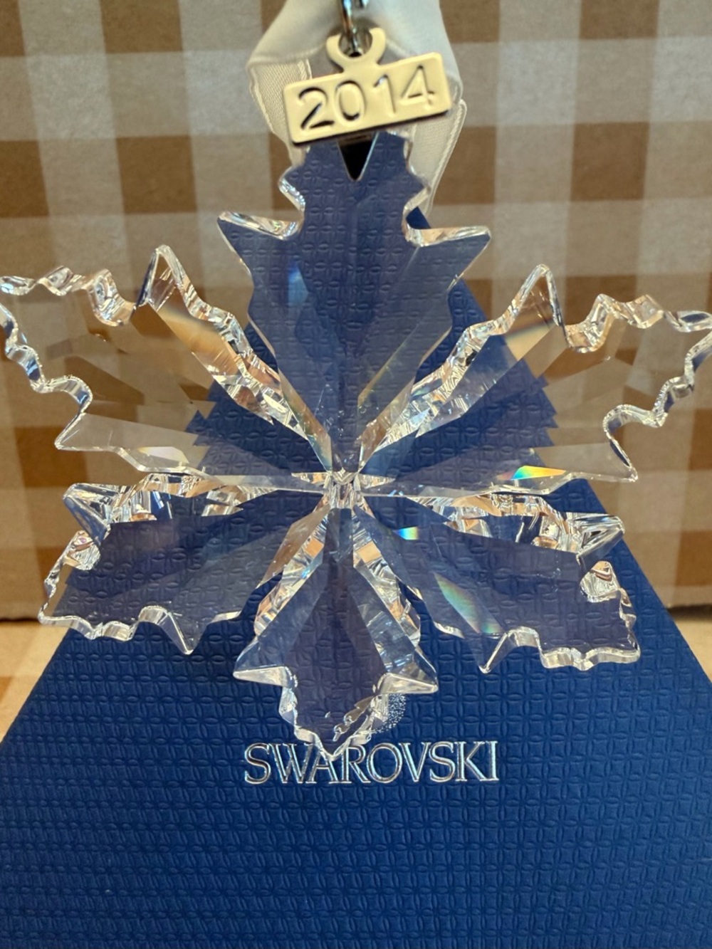 Swarovski 2014 SNOWFLAKE STAR Christmas Ornament Crystal In Box - Picture 3 of 9